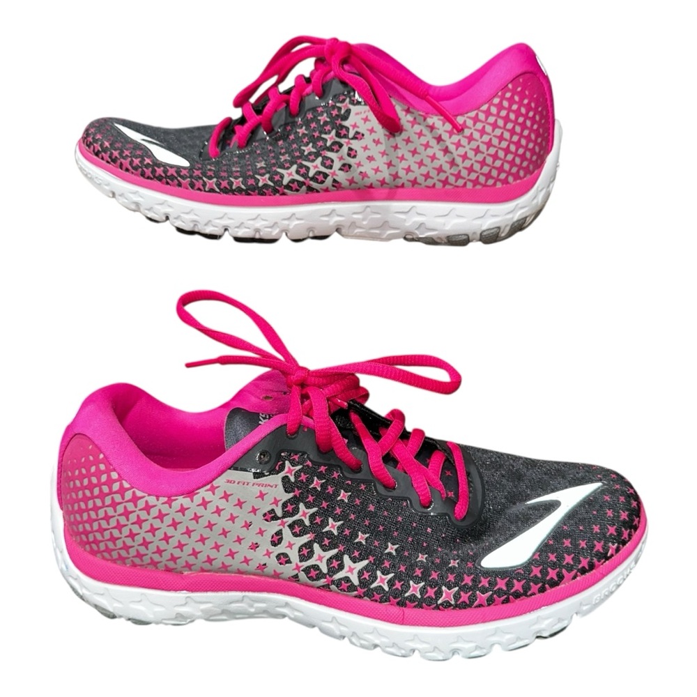 Brooks PureFlow 5 Women's 7.5B Black Pink Running Shoes 1202071B688‎